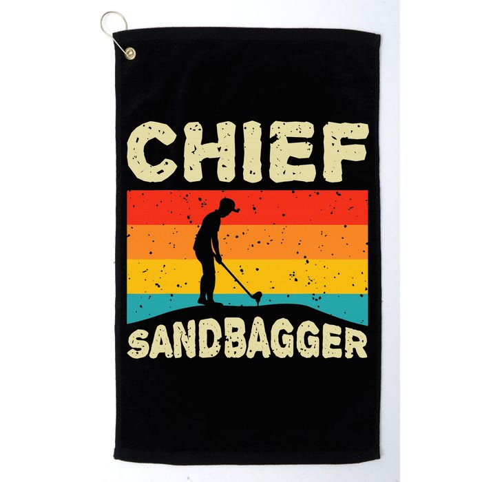Chief Sandbagger Golfer Player Golf Lover Golf Towel