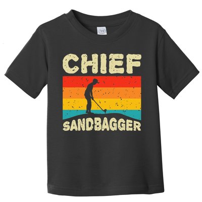 Chief Sandbagger Golfer Player Golf Lover Toddler T-Shirt