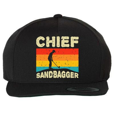 Chief Sandbagger Golfer Player Golf Lover Wool Snapback Cap