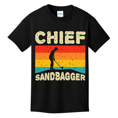 Chief Sandbagger Golfer Player Golf Lover Kids T-Shirt