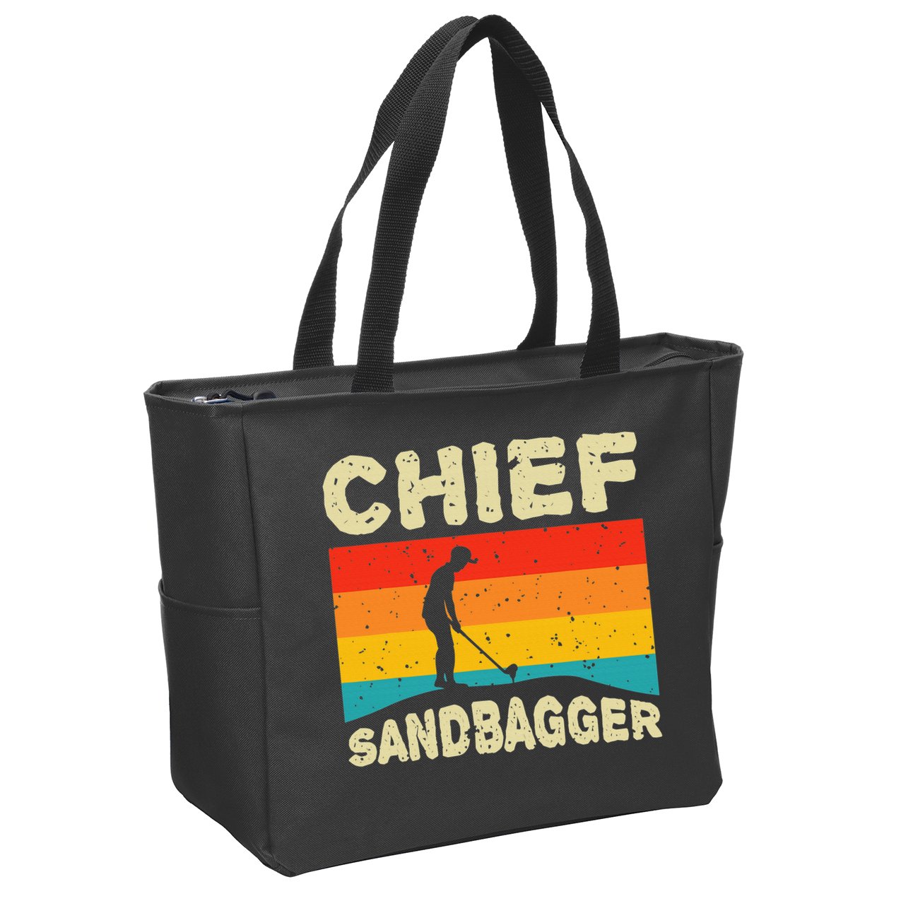 Chief Sandbagger Golfer Player Golf Lover Zip Tote Bag