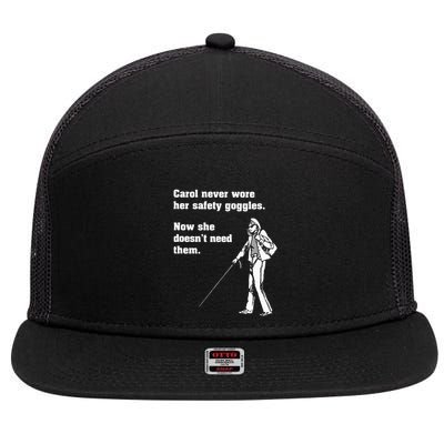 Carol Safety Goggles Funny Science T Chemistry 7 Panel Mesh Trucker Snapback Hat