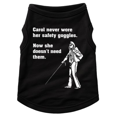 Carol Safety Goggles Funny Science T Chemistry Doggie Tank