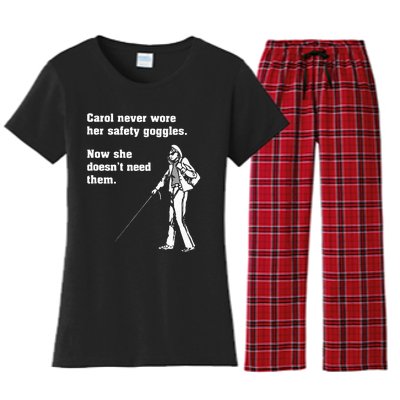 Carol Safety Goggles Funny Science T Chemistry Women's Flannel Pajama Set