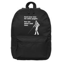 Carol Safety Goggles Funny Science T Chemistry 16 in Basic Backpack