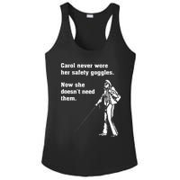 Carol Safety Goggles Funny Science T Chemistry Ladies PosiCharge Competitor Racerback Tank