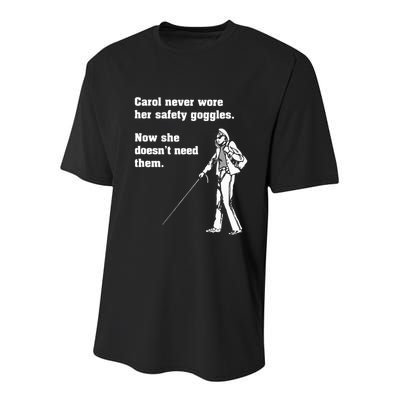 Carol Safety Goggles Funny Science T Chemistry Youth Performance Sprint T-Shirt