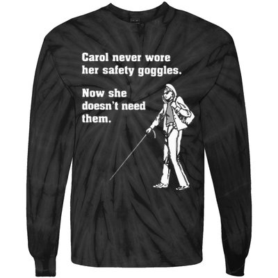 Carol Safety Goggles Funny Science T Chemistry Tie-Dye Long Sleeve Shirt