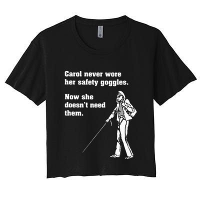 Carol Safety Goggles Funny Science T Chemistry Crop Top