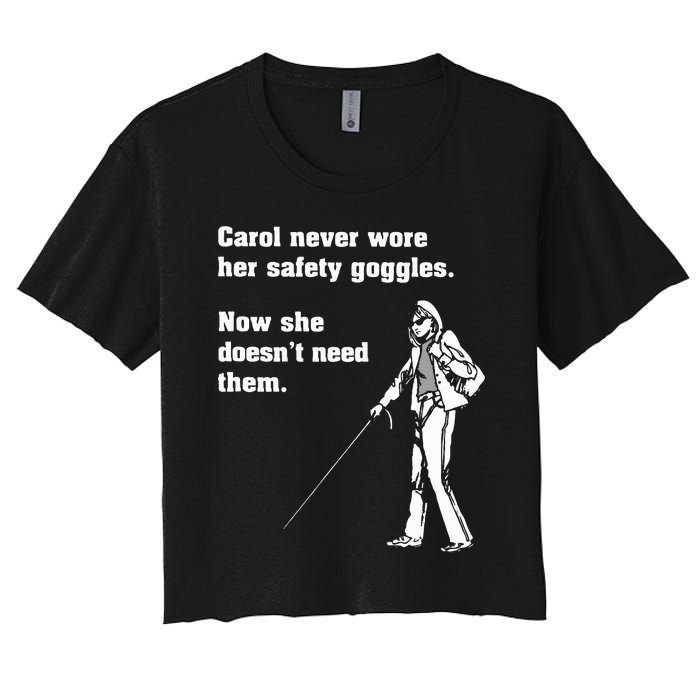 Carol Safety Goggles Funny Science T Chemistry Women's Crop Top Tee