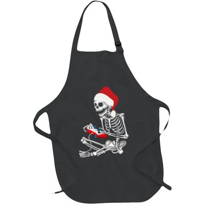 Christmas Skeleton Gamer Video Gaming Apron