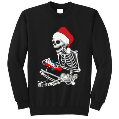 Christmas Skeleton Gamer Video Gaming Sweatshirt
