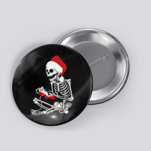 Christmas Skeleton Gamer Video Gaming Button