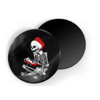 Christmas Skeleton Gamer Video Gaming Magnet