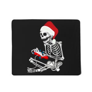 Christmas Skeleton Gamer Video Gaming Mousepad