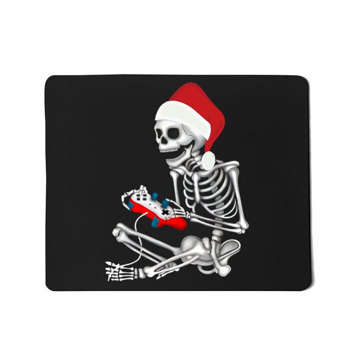 Christmas Skeleton Gamer Video Gaming Mousepad