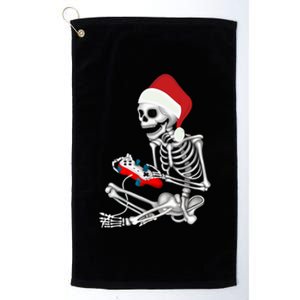 Christmas Skeleton Gamer Video Gaming Platinum Collection Golf Towel