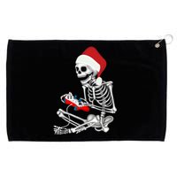 Christmas Skeleton Gamer Video Gaming Grommeted Golf Towel