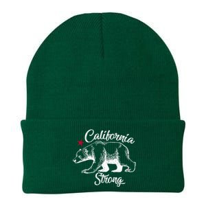 California Strong Grizzly Bear Knit Cap Winter Beanie