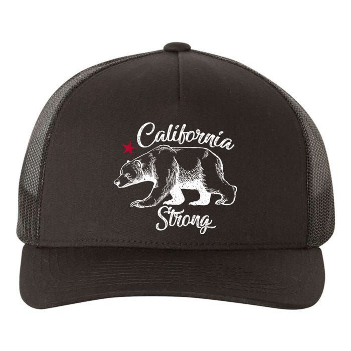 California Strong Grizzly Bear Yupoong Adult 5-Panel Trucker Hat