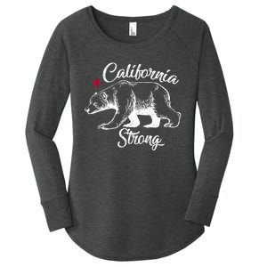 California Strong Grizzly Bear Women's Perfect Tri Tunic Long Sleeve Shirt