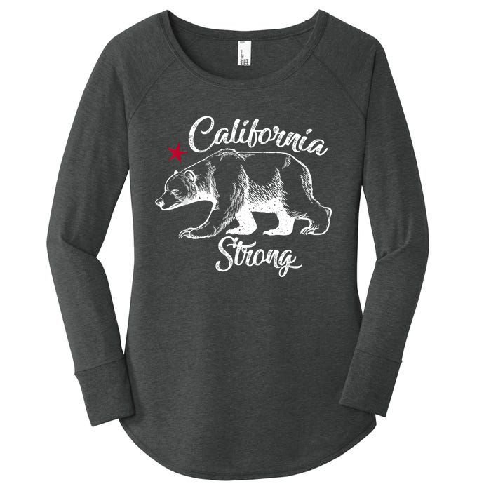 California Strong Grizzly Bear Women's Perfect Tri Tunic Long Sleeve Shirt