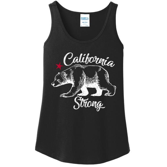 California Strong Grizzly Bear Ladies Essential Tank