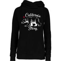 California Strong Grizzly Bear Womens Funnel Neck Pullover Hood