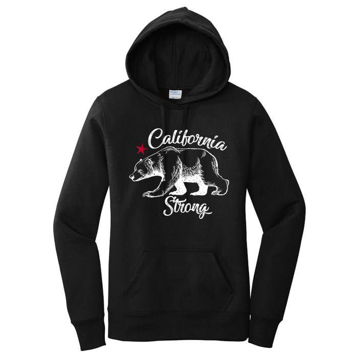 California Strong Grizzly Bear Women's Pullover Hoodie