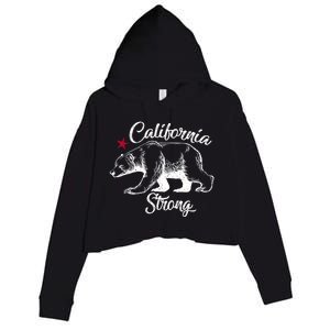 California Strong Grizzly Bear Crop Fleece Hoodie