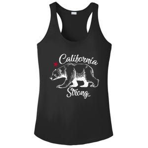 California Strong Grizzly Bear Ladies PosiCharge Competitor Racerback Tank