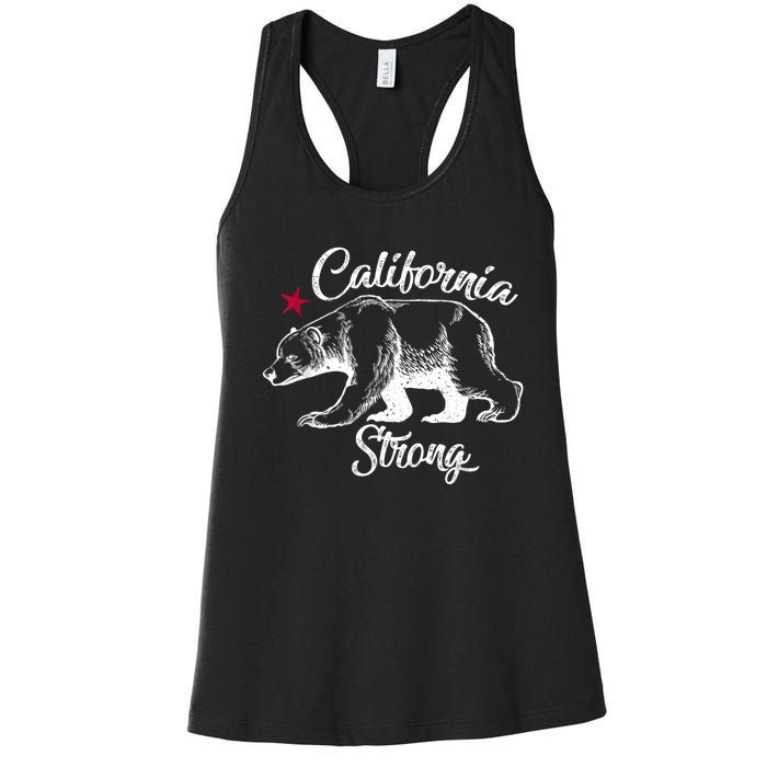 California Strong Grizzly Bear Women's Racerback Tank