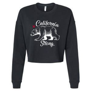 California Strong Grizzly Bear Cropped Pullover Crew