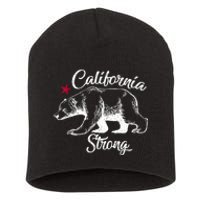 California Strong Grizzly Bear Short Acrylic Beanie