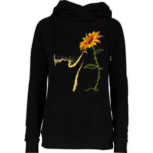 Cat Sunflower Gifts For Cat Lovers Cat Mom Cat Lady Womens Funnel Neck Pullover Hood