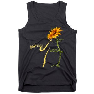 Cat Sunflower Gifts For Cat Lovers Cat Mom Cat Lady Tank Top