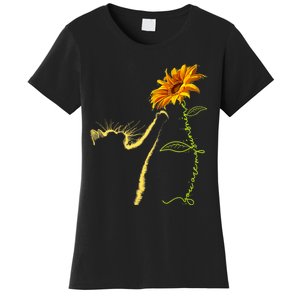 Cat Sunflower Gifts For Cat Lovers Cat Mom Cat Lady Women's T-Shirt