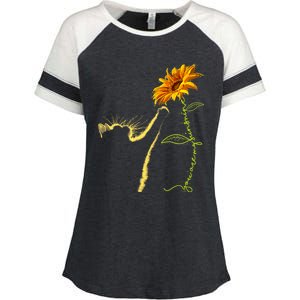 Cat Sunflower Gifts For Cat Lovers Cat Mom Cat Lady Enza Ladies Jersey Colorblock Tee