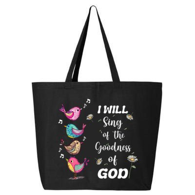Cute Sing Goodness Of God Christian Bible Verse 25L Jumbo Tote