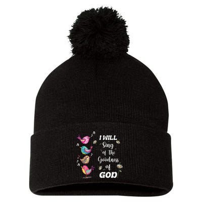 Cute Sing Goodness Of God Christian Bible Verse Pom Pom 12in Knit Beanie