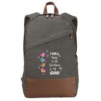 Cute Sing Goodness Of God Christian Bible Verse Cotton Canvas Backpack