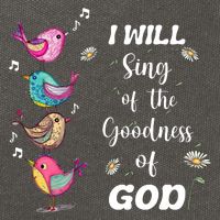 Cute Sing Goodness Of God Christian Bible Verse Cotton Canvas Backpack
