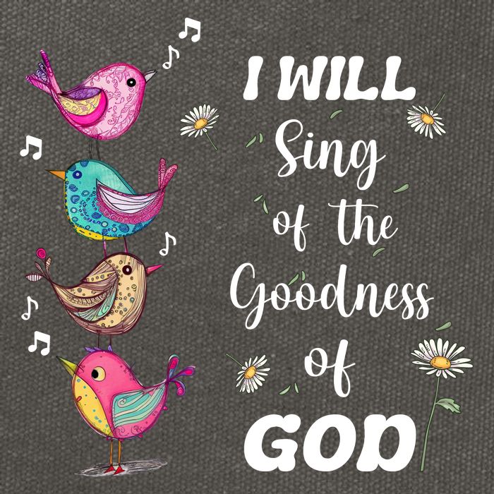 Cute Sing Goodness Of God Christian Bible Verse Cotton Canvas Backpack
