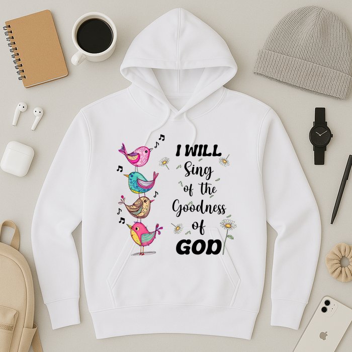Cute Sing Goodness Of God Christian Bible Verse Hoodie