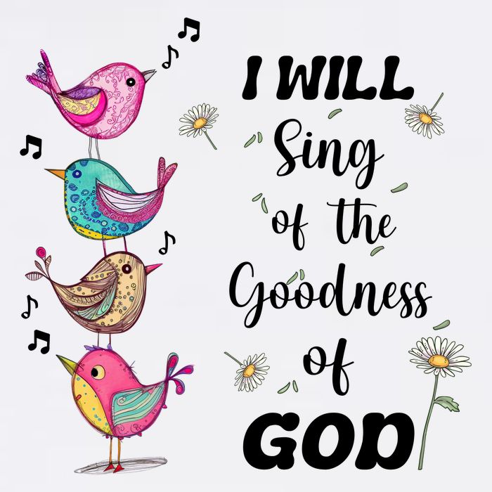 Cute Sing Goodness Of God Christian Bible Verse Hoodie