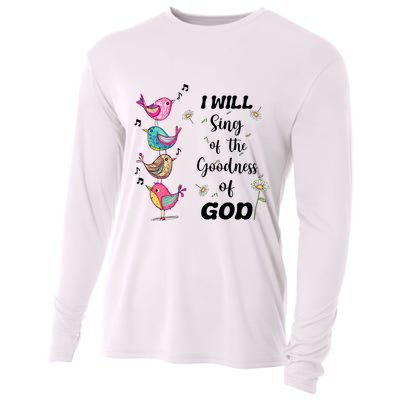 Cute Sing Goodness Of God Christian Bible Verse Cooling Performance Long Sleeve Crew