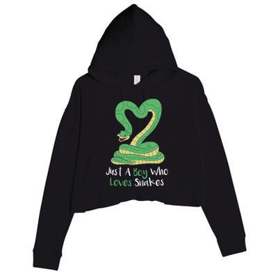 Cute Snake Gift Girl Boy Boa Constrictor Crop Fleece Hoodie