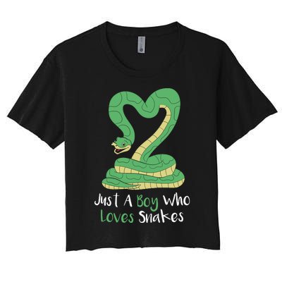 Cute Snake Gift Girl Boy Boa Constrictor Women's Crop Top Tee