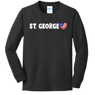 City St. George United States St. George City Kids Long Sleeve Shirt