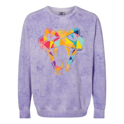 Colorful Snake Head Serpent Colorblast Crewneck Sweatshirt